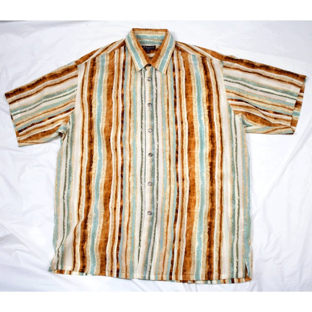 Bassiri Uomo USA Mens Short Sleeve Button Shirt Ca - Picture 1 of 6